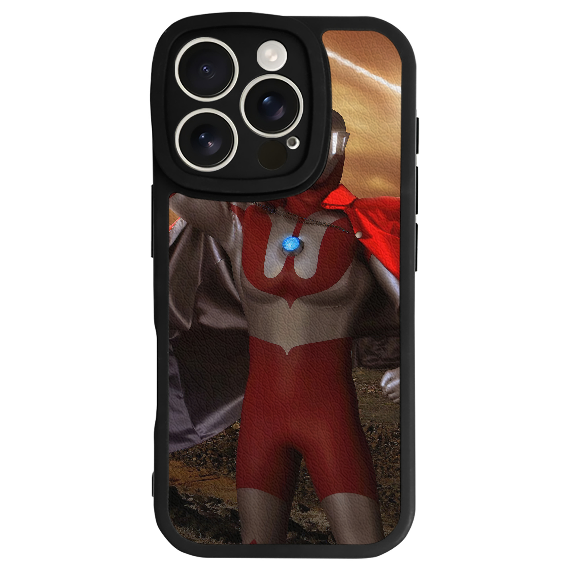 （画像用） ウルトラマン Ultraman 【iPhone 16シリーズ対応】シリコンスマホケース（レザー調） 材質：シリコン